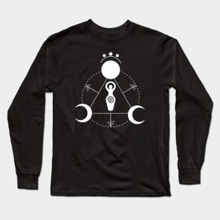 Triple Moon Goddess Long Sleeve T-Shirt